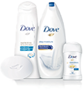 Dove skin and hair products