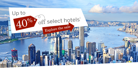 Up to 40% off select hotels(1). Explore the sale